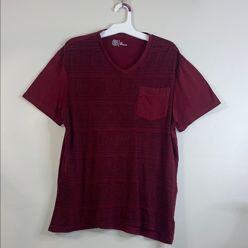 Route 66 Red Short Sleeve Tee Soft Cotton size Large #52